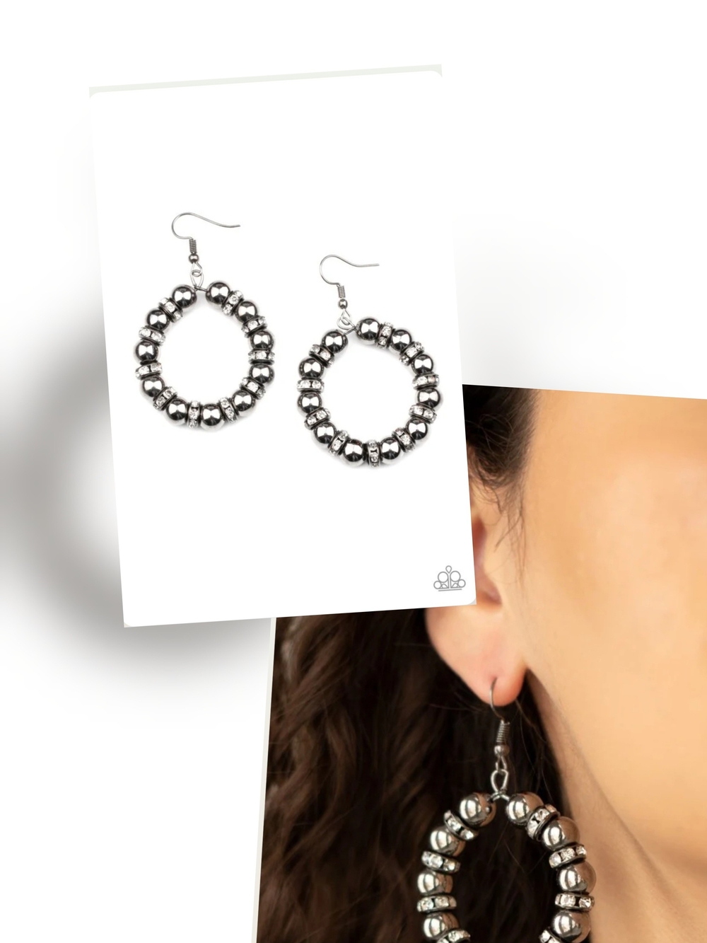 COSMIC HALO BLACK EARRINGS